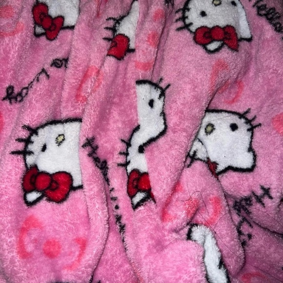 Hello Kitty Pink Fleece Pajama Bottoms for Kids - Picture 3 of 4